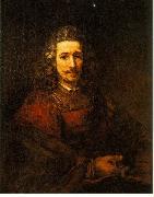 REMBRANDT Harmenszoon van Rijn Man with a Magnifying Glass du oil on canvas